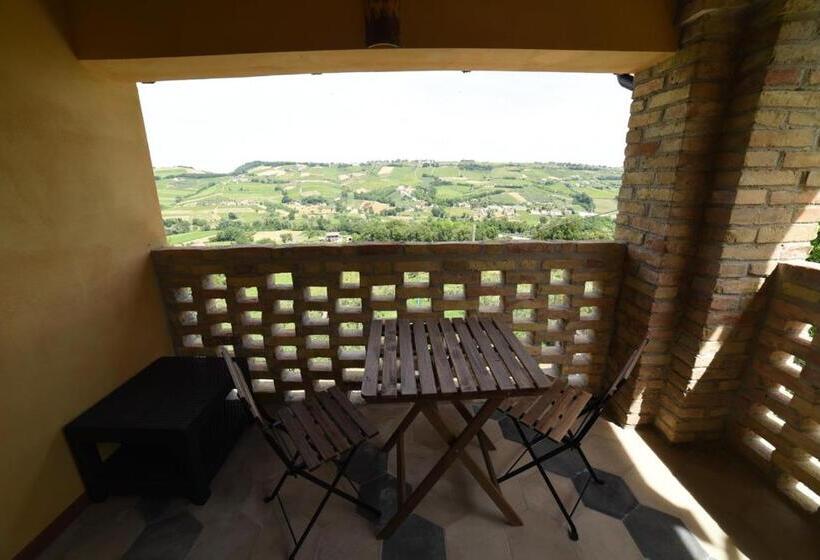 オーシャンビューデラックスルームバルコニー付き, Agriturismo  La Valle Degli Ulivi