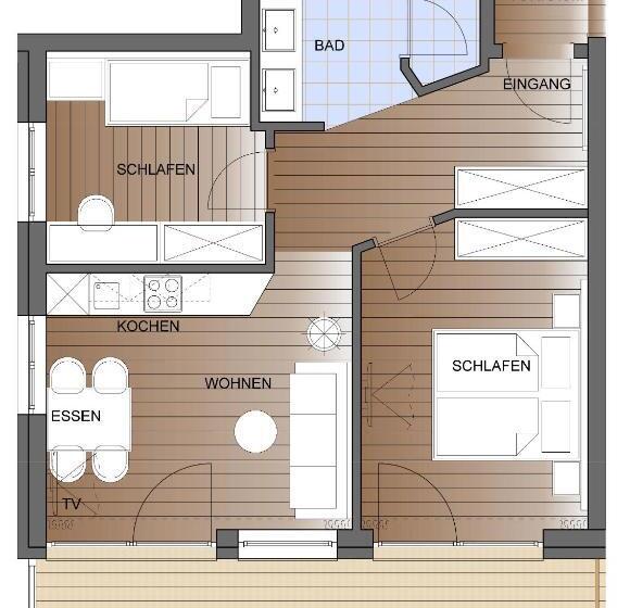 Апартаменты 2 Спальни, Wagner S Apart