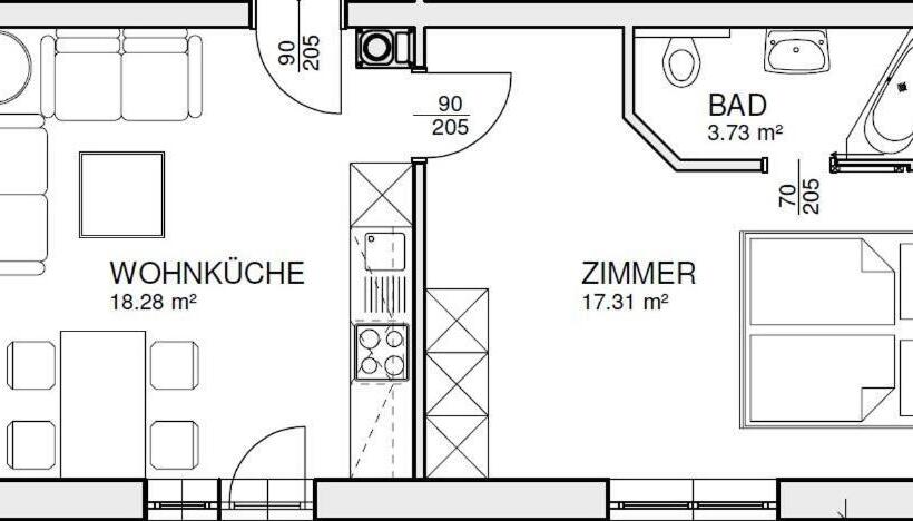 Апартаменты 1 Спальня, Birkenheim Widmann
