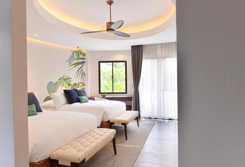 اتاق لوکس با چشم‌انداز باغ, Tungtong Beach Villas