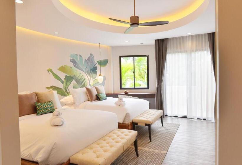 اتاق لوکس با چشم‌انداز باغ, Tungtong Beach Villas