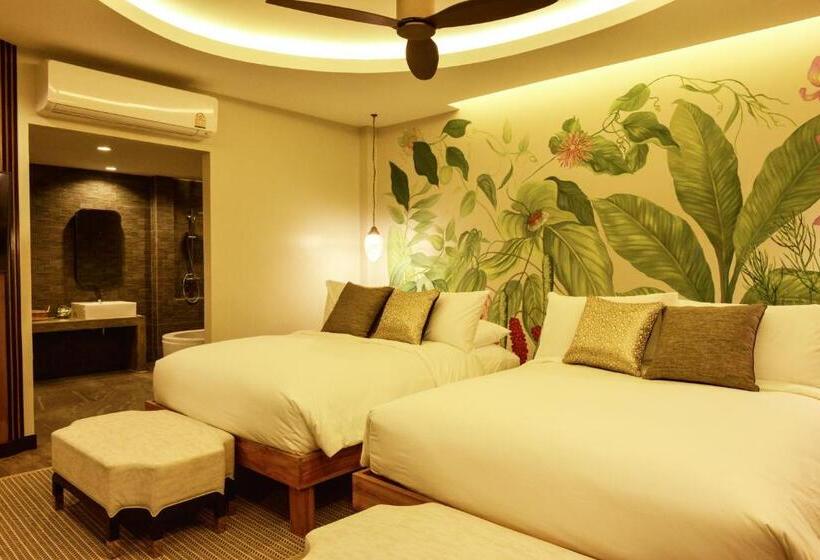 اتاق خانوادگی با چشم‌انداز باغ, Tungtong Beach Villas