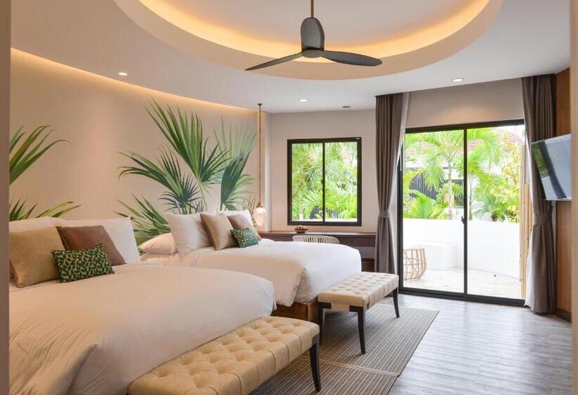 اتاق لوکس با چشم‌انداز باغ, Tungtong Beach Villas