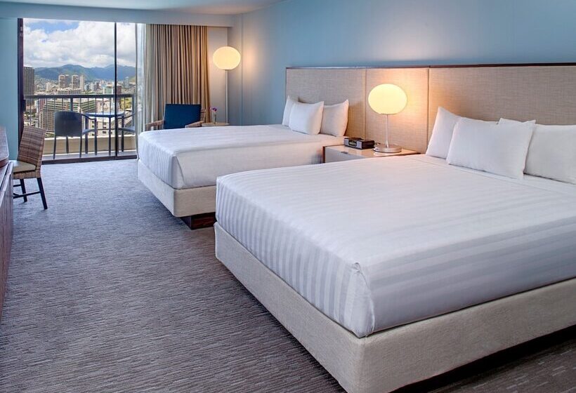 اتاق استاندارد با 2 تخت دوبل, Hyatt Regency Waikiki Beach Resort & Spa