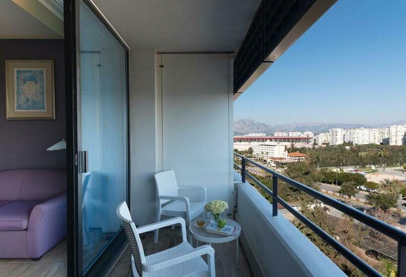 اتاق دلوکس با تخت کینگ و چشم‌انداز شهر, Rixos Downtown Antalya, The Land of Legends Access