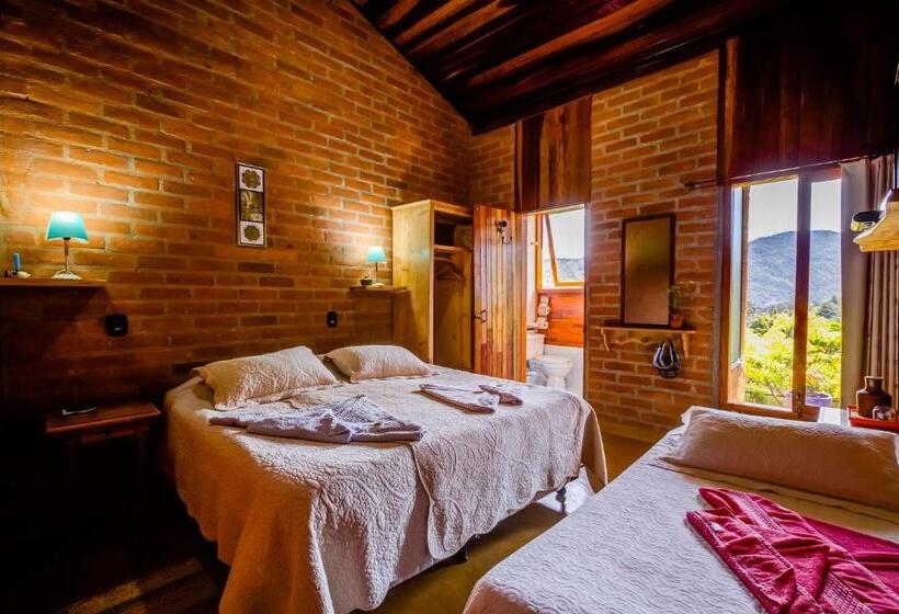 패밀리 룸 산 전망, Hospedaria Estação Píccola No Quintal Da Pedra Do Baú