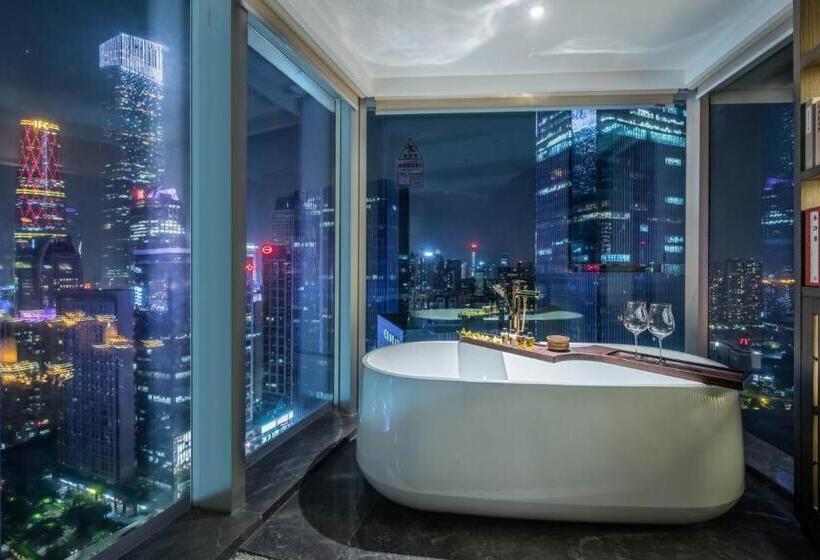 اتاق دلوکس با تخت کینگ و چشم‌انداز, Guangzhou Elegant