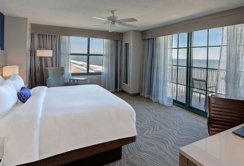 اتاق استاندارد با تخت دوبل و چشم‌انداز دریا, Hilton Virginia Beach Oceanfront