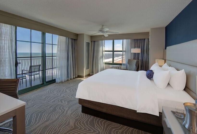 اتاق استاندارد با تخت دوبل و چشم‌انداز دریا, Hilton Virginia Beach Oceanfront