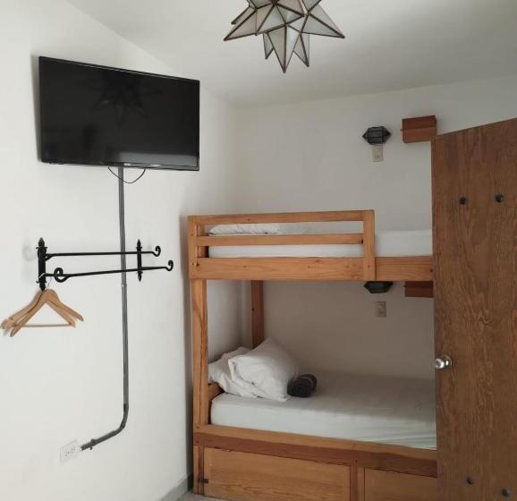 اتاق چهار تخته با دستشویی مشترک, La Catrina Hostel