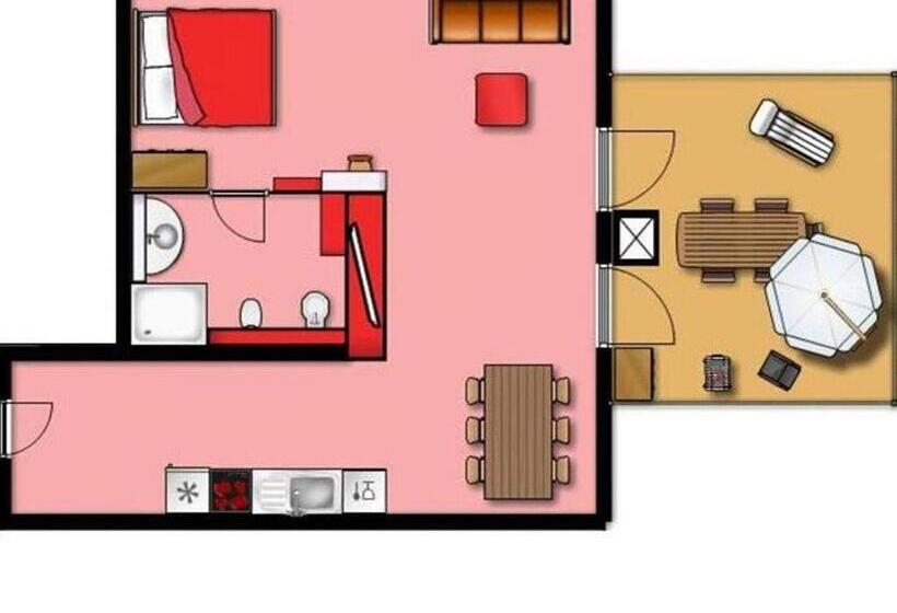 Апартаменты 1 Спальня с Балконом, Brauhaus 3   Adults Only