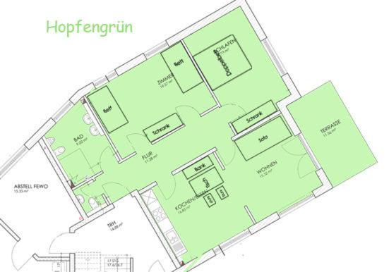 آپارتمان 2 خوابه, Ferienhof Hopfgärtle Müller