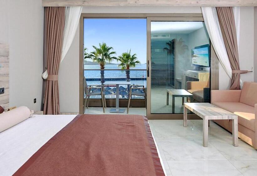 اتاق استاندارد با بالکن و چشم‌انداز دریا, Delta Hotels By Marriott Bodrum