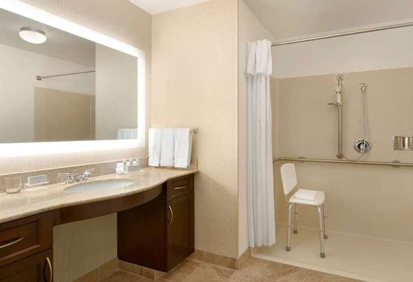 带大床的标准工作室, Homewood Suites By Hilton Las Vegas Airport