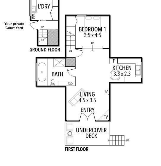 스탠다드 룸, Logans Beach Apartments   The Loft