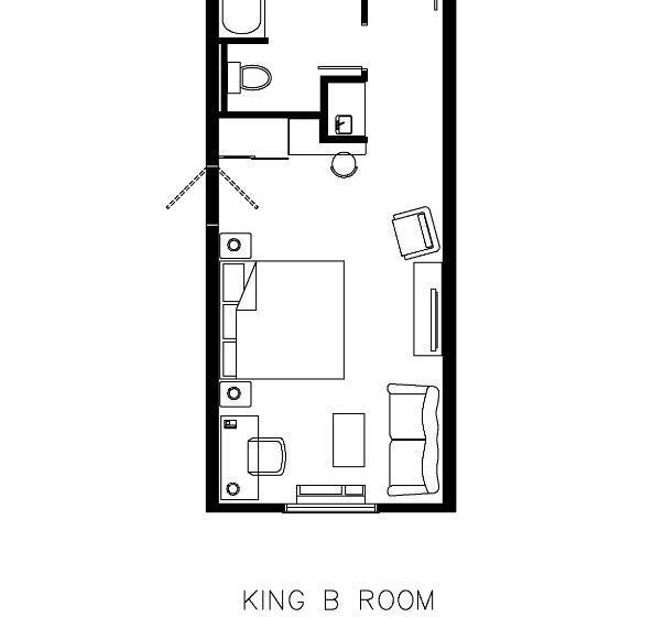 身障者適用キングサイズベッドルーム, Camrose Resort Casino