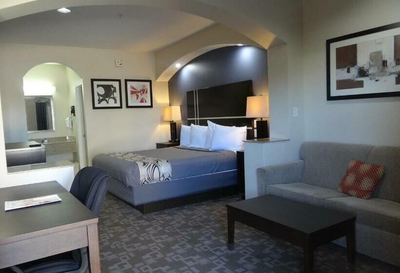 מיטת קינג בסוויטה, Regency Inn & Suites  Baytown
