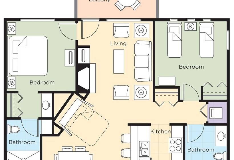 Апартаменты 2 Спальни, Worldmark Rancho Vistoso