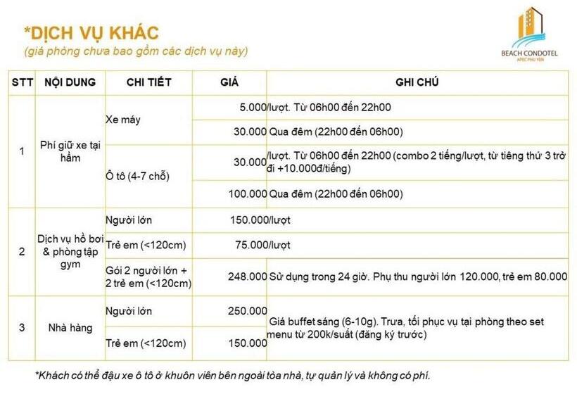 استودیو استاندارد با تخت کینگ, Beach Condotel   Apec Phú Yên
