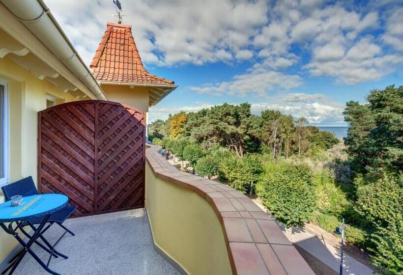 اتاق استاندارد با بالکن و چشم‌انداز دریا, Villa Seeschloßchen