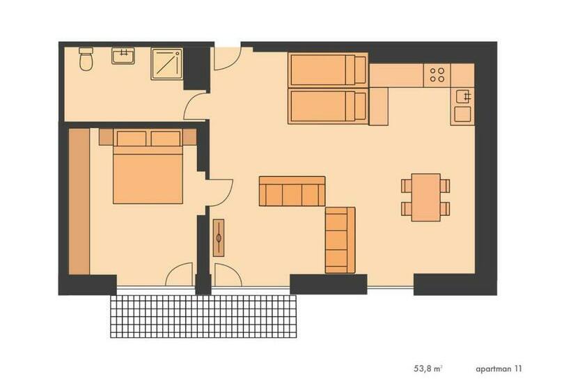 Апартаменты 1 Спальня, Apartmány Gryf Harrachov