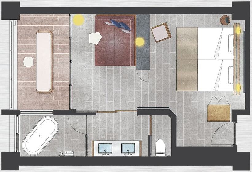 اتاق استاندارد با چشم‌انداز دریا, One Suite The Grand