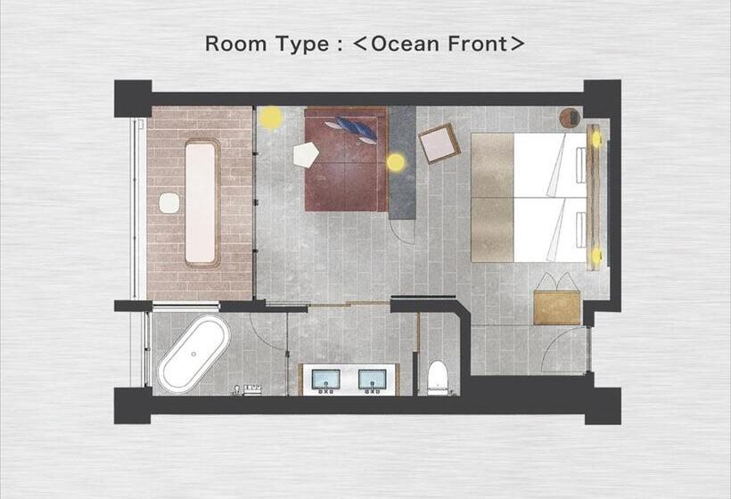 اتاق استاندارد با چشم‌انداز دریا, One Suite The Grand