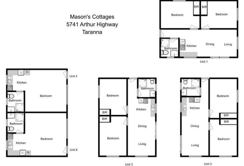 침실 2개 아파트, Masons Cottages