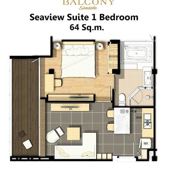 سوییت با چشم‌انداز دریا, Balcony Seaside Sriracha Hotel & Serviced Apartments