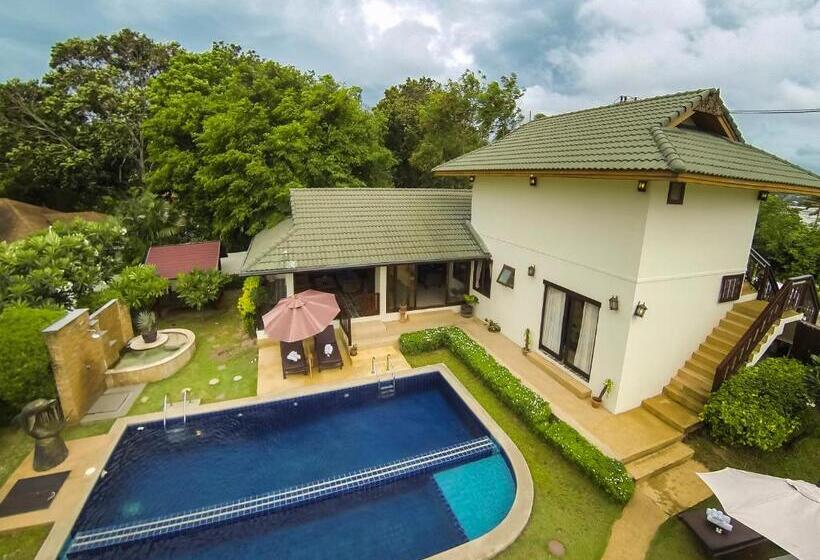 침실 1개 디럭스 빌라, Idyllic Samui Beach Villa Resort