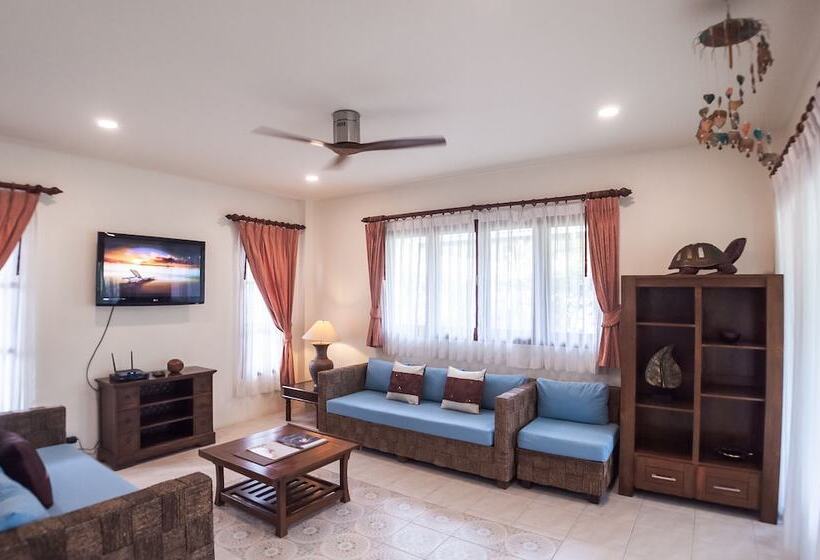 침실 4개 빌라, Idyllic Samui Beach Villa Resort