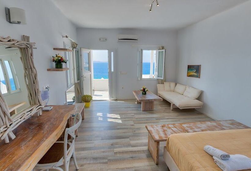 חדר דלוקס עם מרפסת נוף לים, Withinn Mykonos Suites