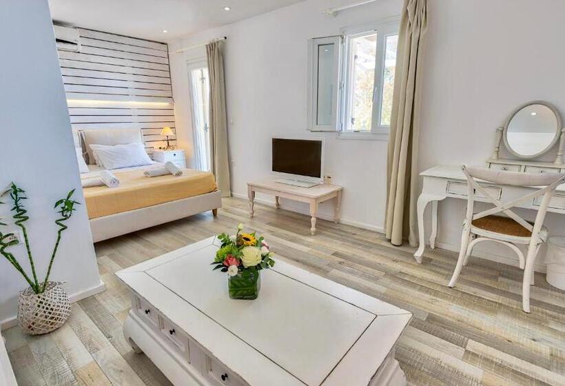 חדר דלוקס עם מרפסת נוף לים, Withinn Mykonos Suites