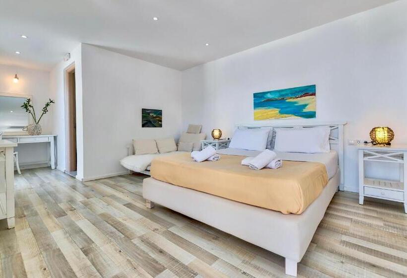 חדר דלוקס עם מרפסת נוף לים, Withinn Mykonos Suites