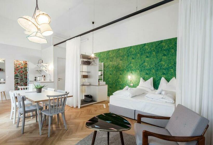 سوییت با چشم‌انداز باغ, Grätzlhotel Karmelitermarkt