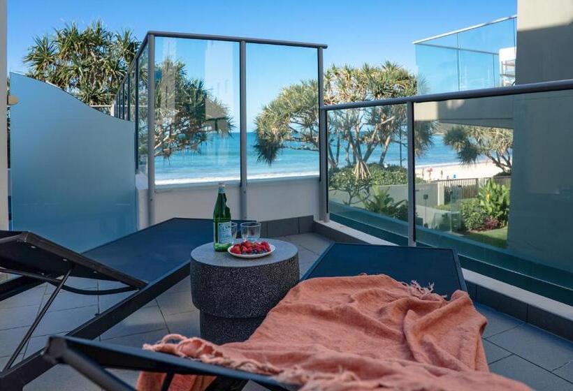침실 1개 아파트 측면 바다 전망, On The Beach Noosa Resort