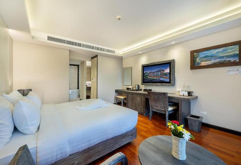 اتاق استاندارد با چشم‌انداز استخر, Treepana Boutique Hotel, Huahin