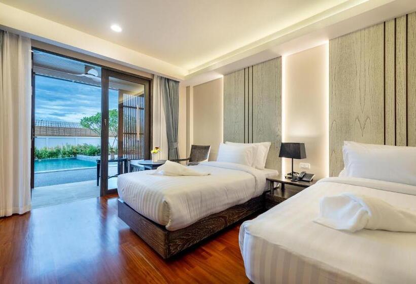 اتاق استاندارد با چشم‌انداز استخر, Treepana Boutique Hotel, Huahin