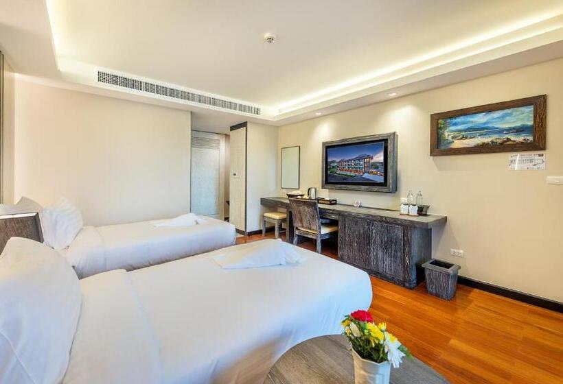 اتاق استاندارد با چشم‌انداز استخر, Treepana Boutique Hotel, Huahin