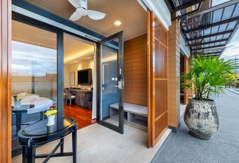 اتاق استاندارد با چشم‌انداز استخر, Treepana Boutique Hotel, Huahin