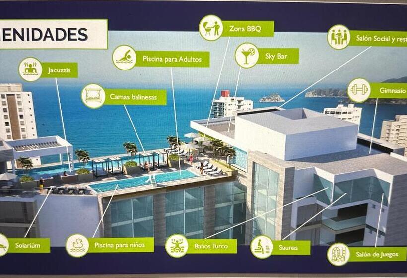 آپارتمان 1 خوابه با چشم‌انداز دریا, Salguero Suites Resort