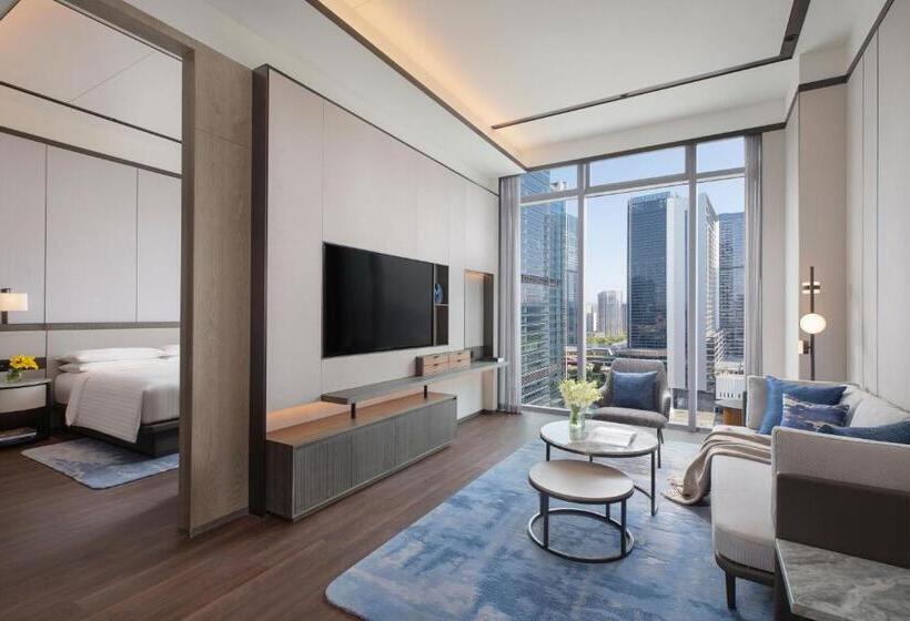 带城市景观带一个卧室的公寓, Marriott Executive Apartments Hangzhou