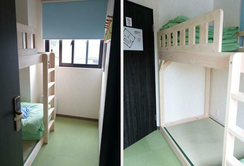 חדר סטנדרטי עם מיטת קומתיים ואמבטיה משותפת, Guesthouse Wind Villa Kyoto