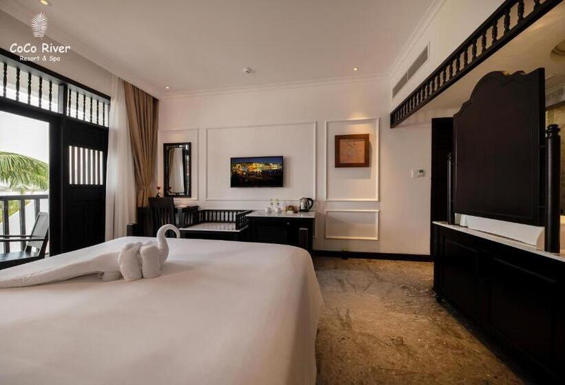 اتاق لوکس با چشم‌انداز دریا, Hoi An Coco River Resort & Spa
