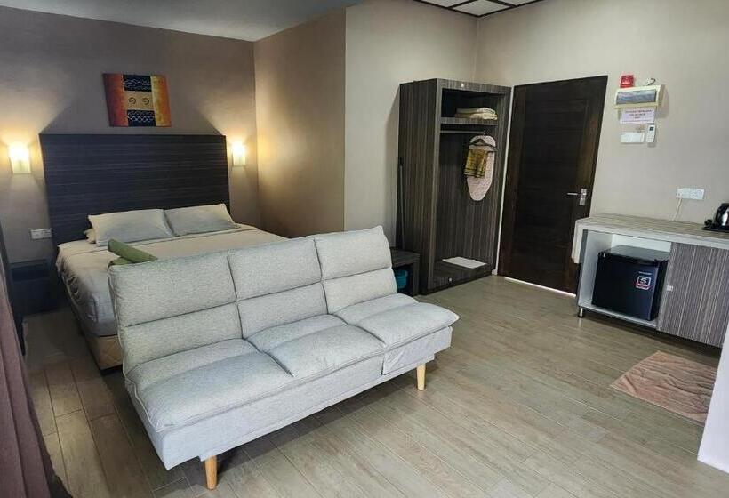 带大床的标准间, Pandan Laut Beach Resort