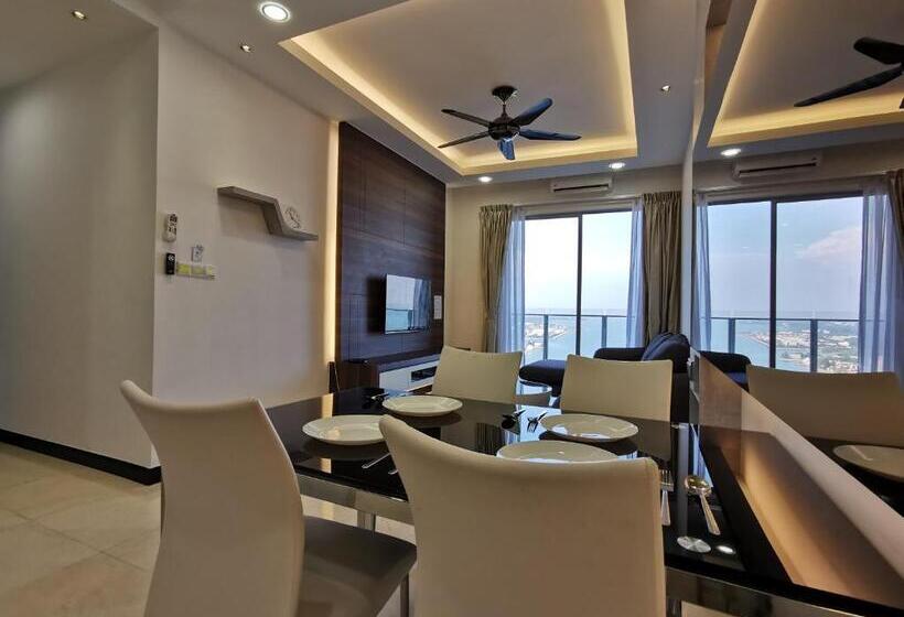 آپارتمان 1 خوابه با چشم‌انداز دریا, Thermospace Silverscape A 19 01 Melaka City