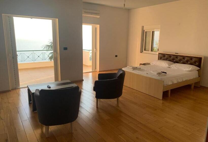 اتاق لوکس با چشم‌انداز دریا, Sunshine Guesthouse Dhermi