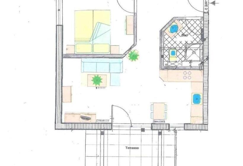 带1个卧室的带阳台的公寓, Residenz Strandkrone 02