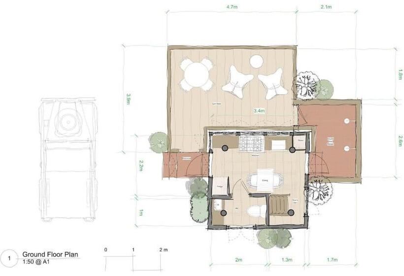 خانه 1 خوابه, The Watch Tower 360  Bed View Shower Understars