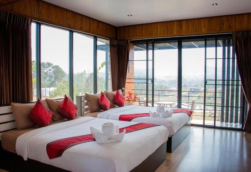 Quarto Estandar com Sacada, Phumork Village Khao Kho